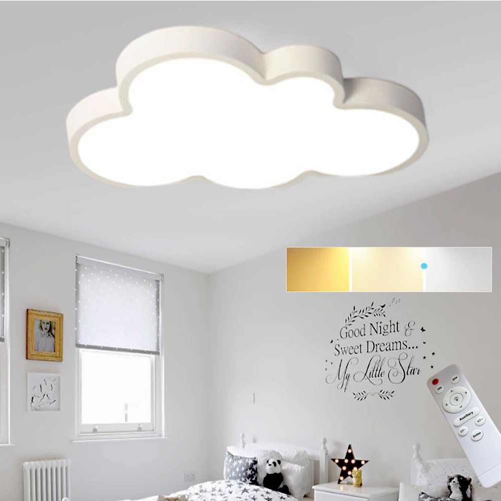 Cloud Ceiling Light - Close to Ceiling Light Fixtures with Remote Led Ceiling Lamp