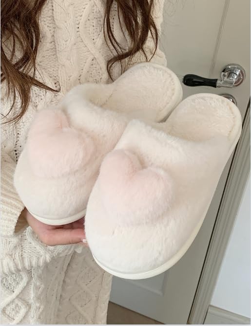 Coquette Aesthetic Slippers Cute Slippers Kawaii House Slippers Heart Fluffy