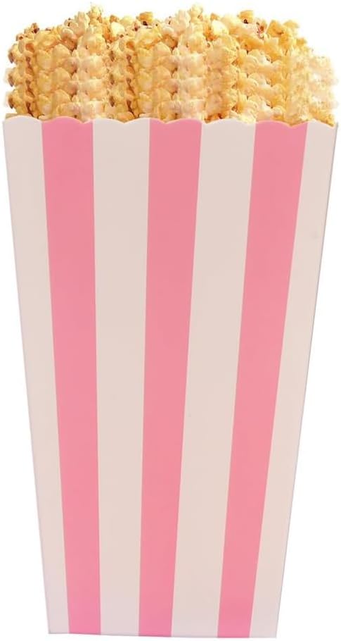 Striped Paper Popcorn Boxes for Party