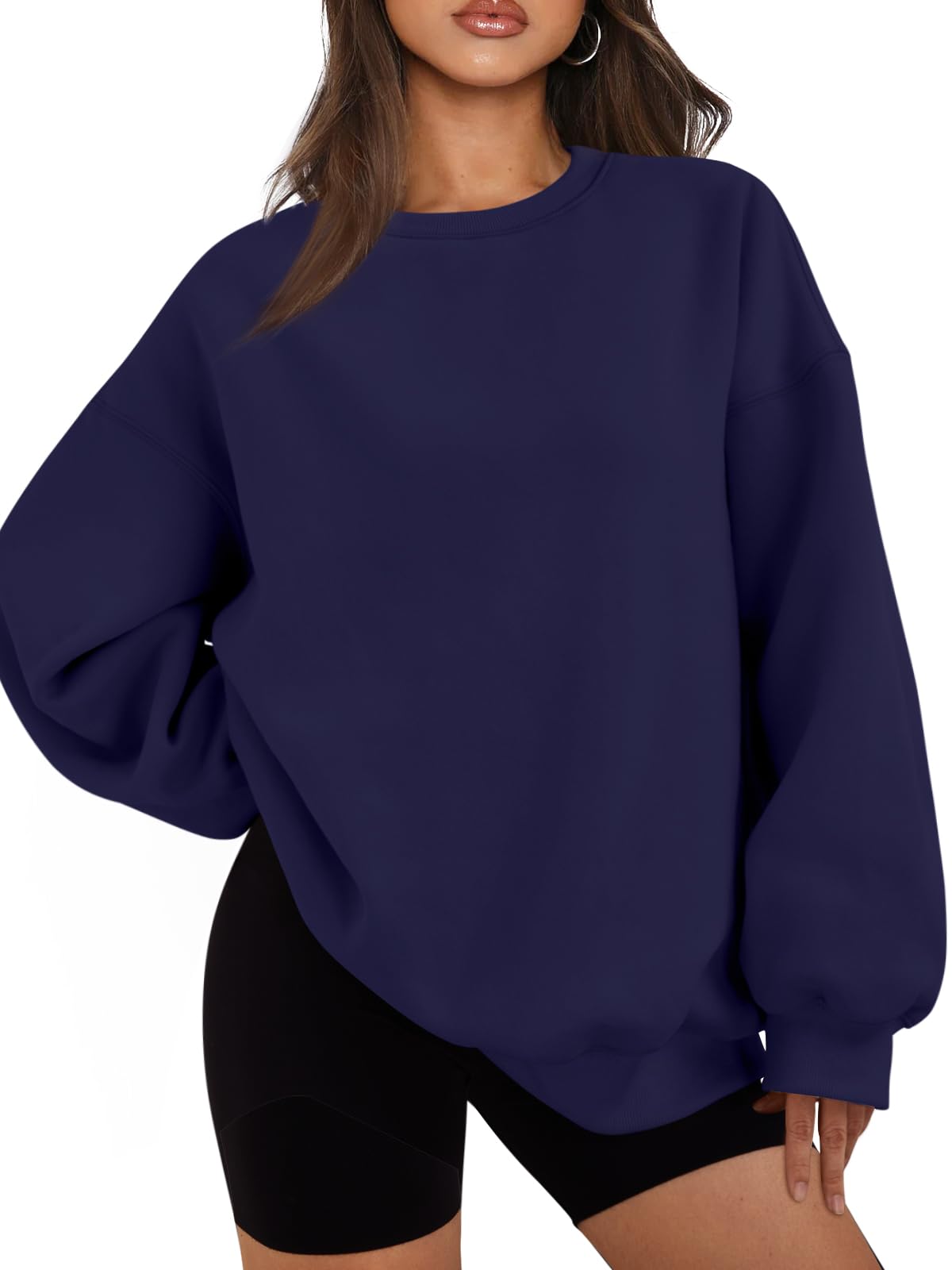 Womens Oversized Sweatshirts - Hoodies Fleece Crewneck Sweaters