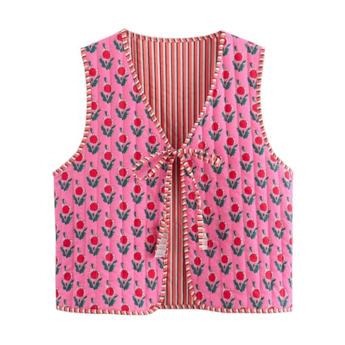 Coquette Kawaii Y2K Vests for Women Floral Aesthetic Cottagecore Sweater