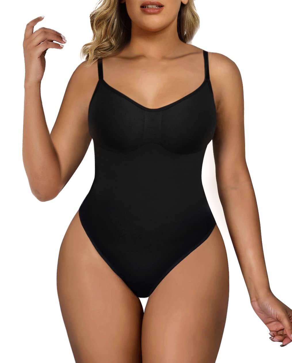 Women's Shapewear Bodysuit - Tummy Control Body Shaper Seamless Sculpting Snatched Waist Body Suit