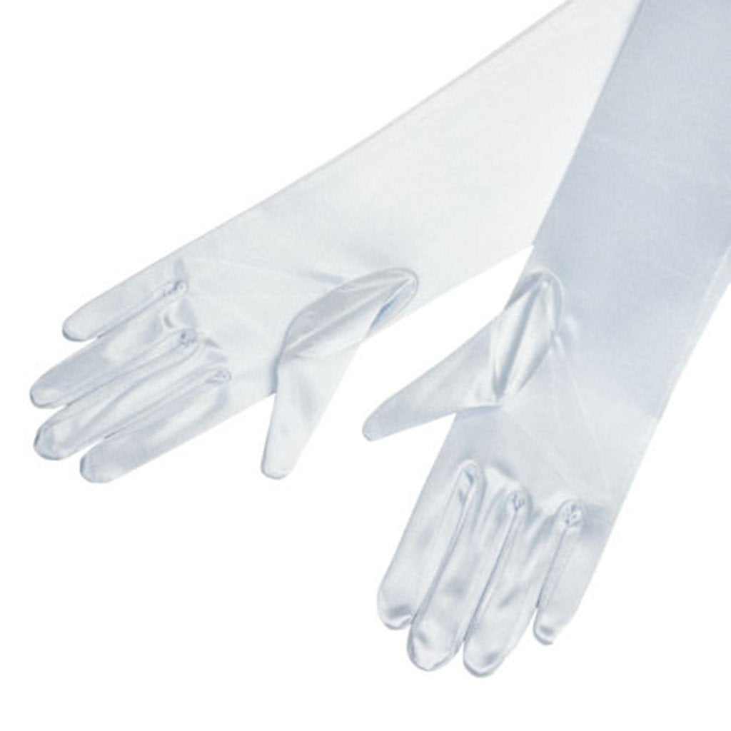 Women's Party Mittens - 21" Satin Finger Gloves