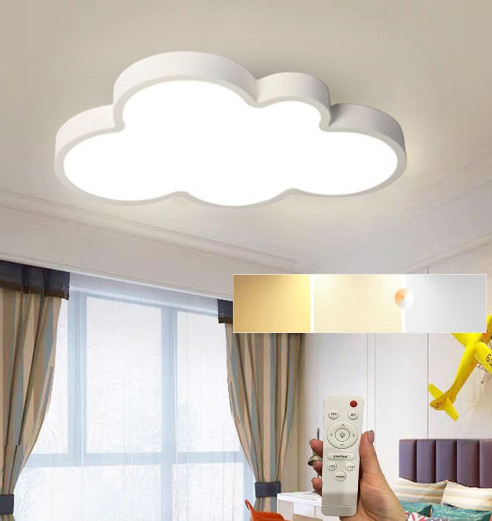 Cloud Ceiling Light - Close to Ceiling Light Fixtures with Remote Led Ceiling Lamp