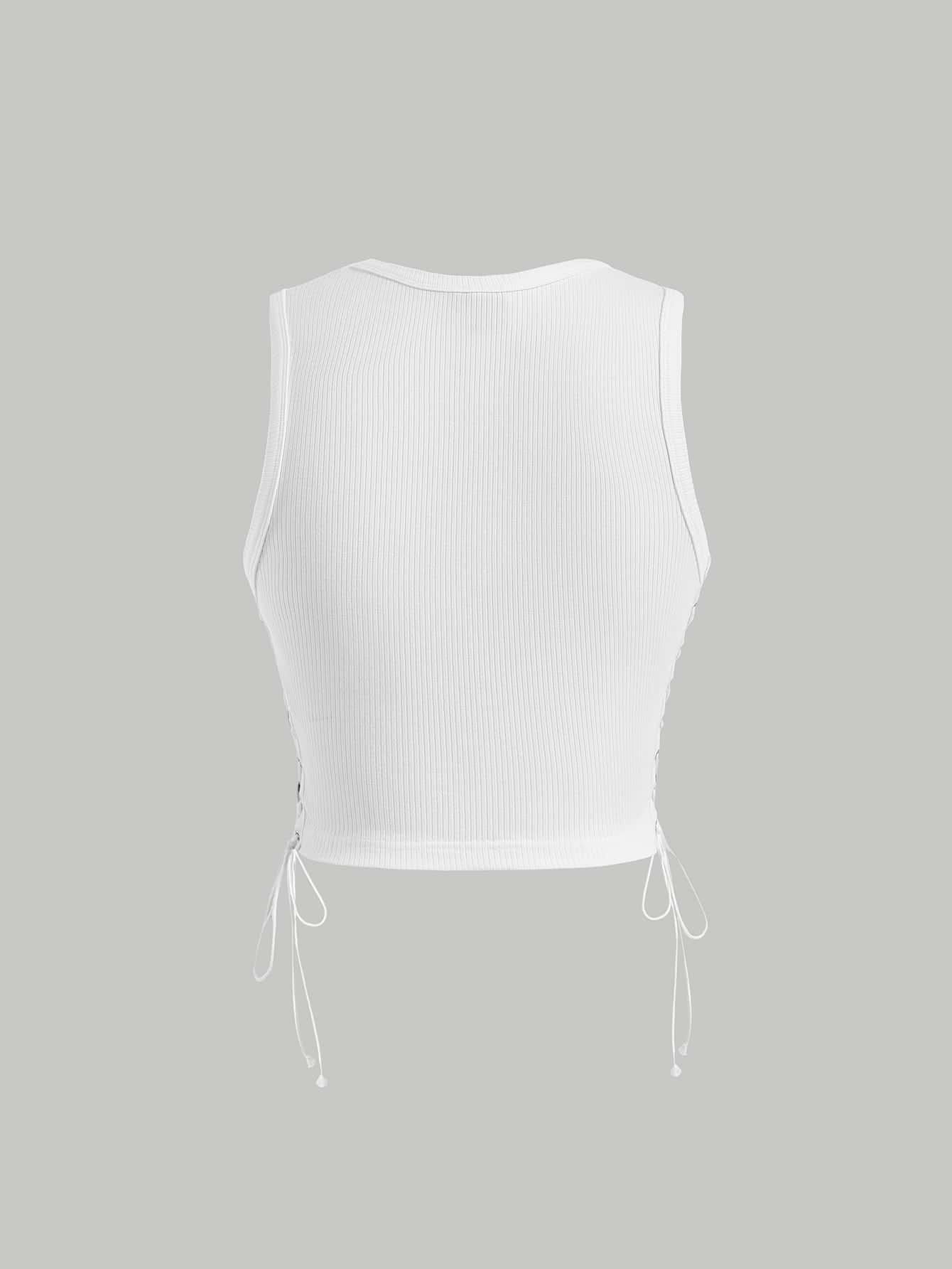 Women's Tank Tops Y2K Sleeveless Ribbed Star Crop Tank Top