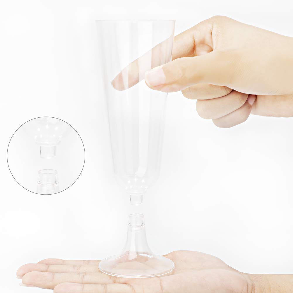 Plastic Champagne Flutes Disposable Glasses