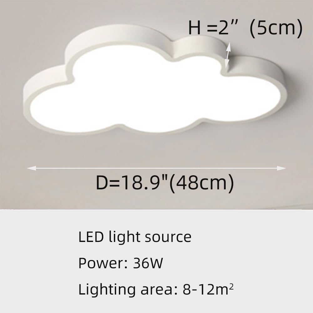 Cloud Ceiling Light - Close to Ceiling Light Fixtures with Remote Led Ceiling Lamp