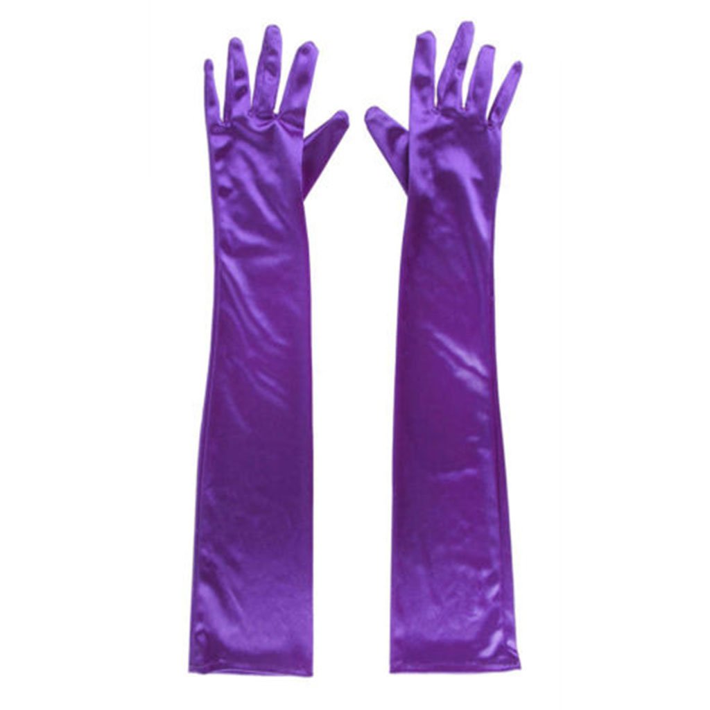 Women's Party Mittens - 21" Satin Finger Gloves