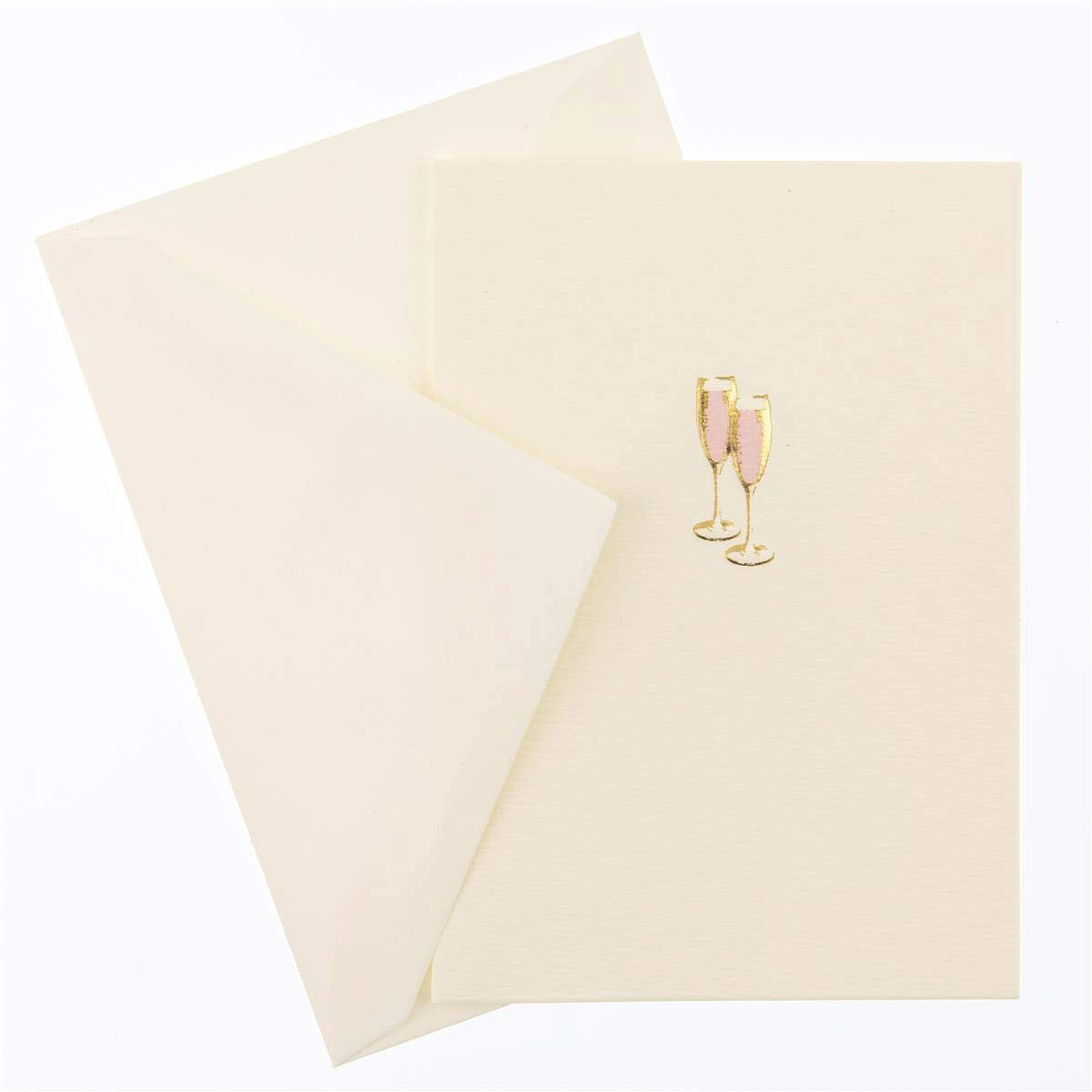 Graphique Smiley Face Notecards – 10 Gold Foil Emoji Cards with Envelopes (3.25" x 4.75")