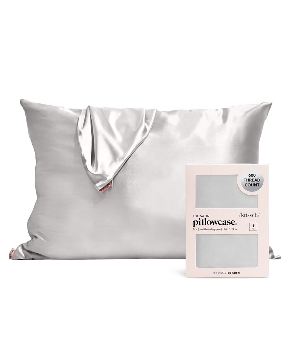 Satin Pillowcase with Zipper Standard Size 19"x26"