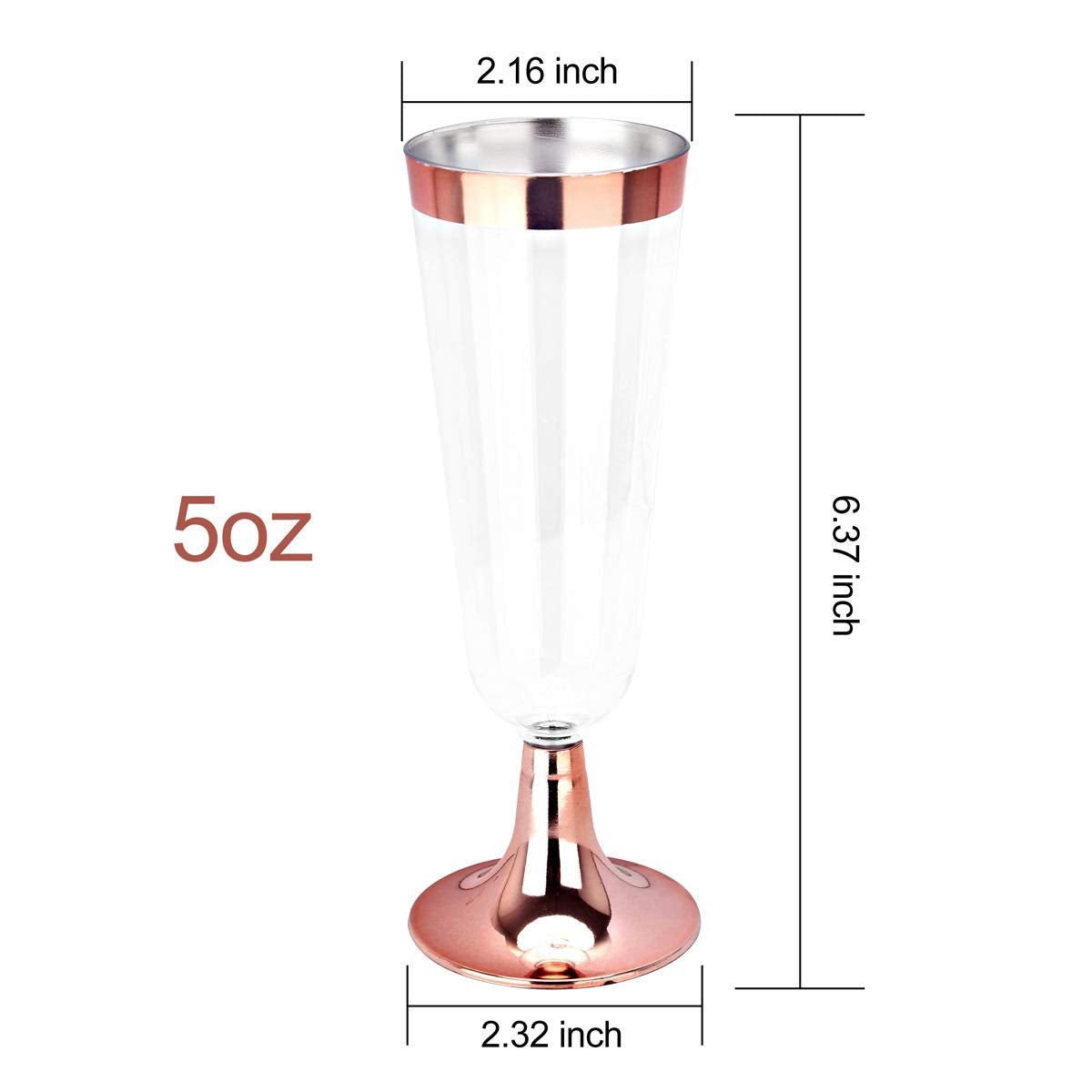 Plastic Champagne Flutes Disposable Glasses