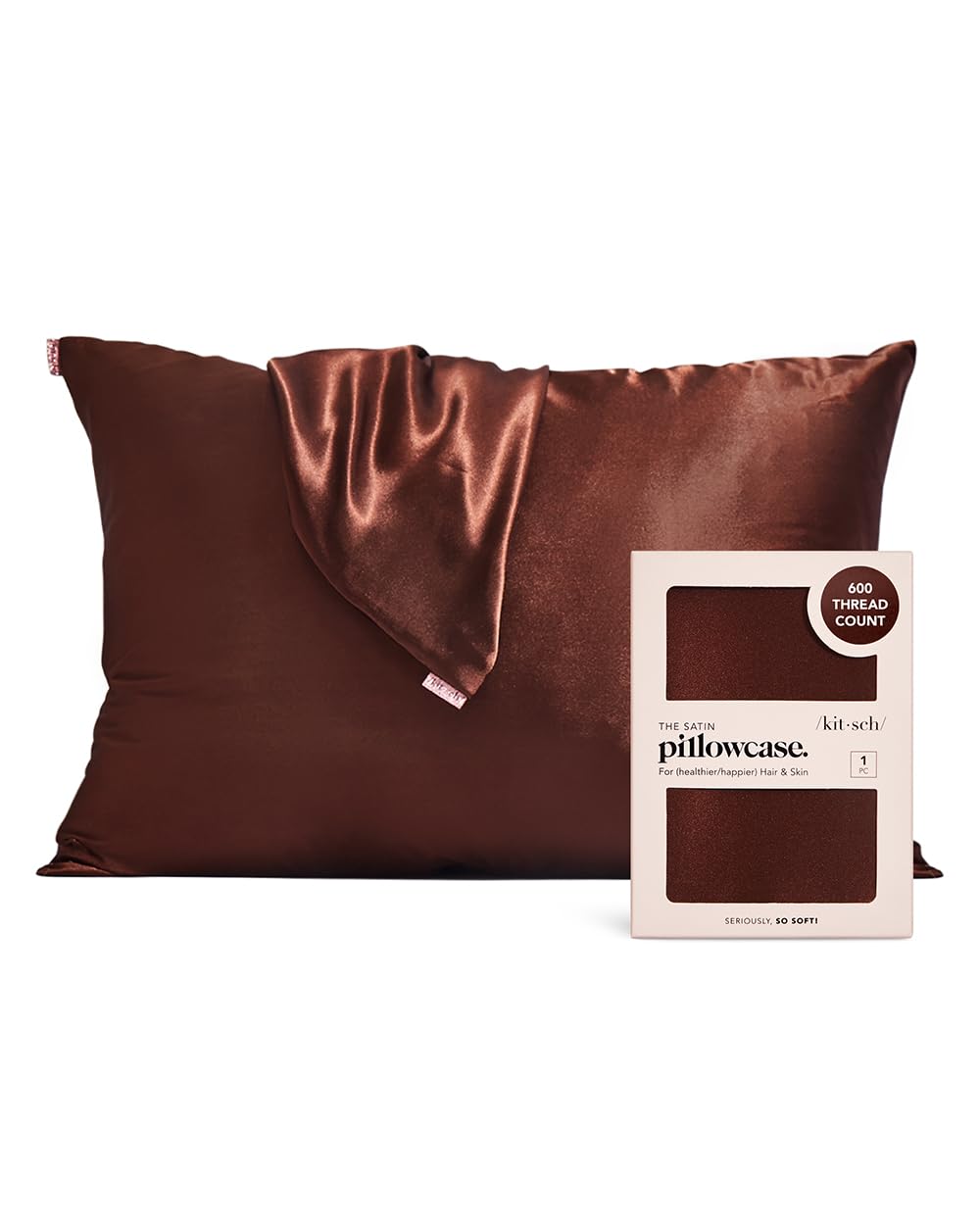 Satin Pillowcase with Zipper Standard Size 19"x26"