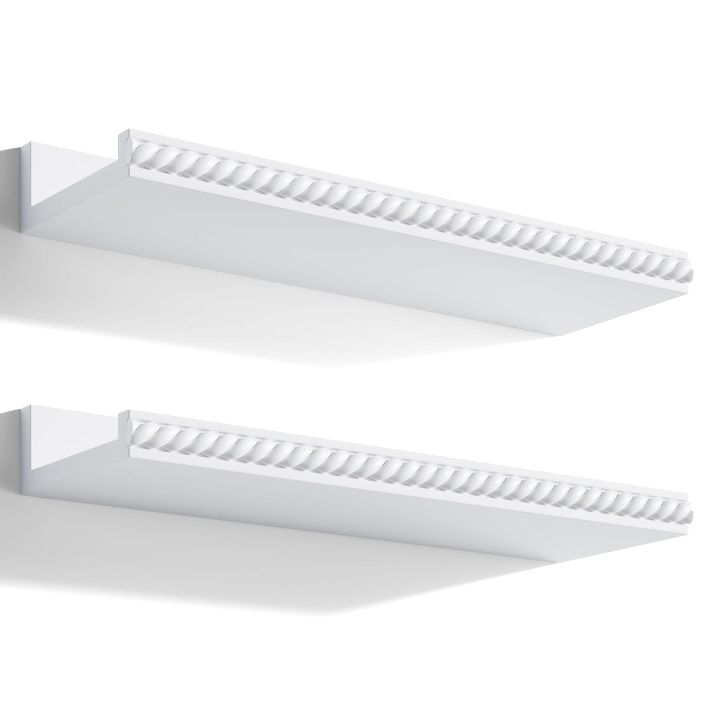 White Floating Shelves Wall Mounted Set of 2