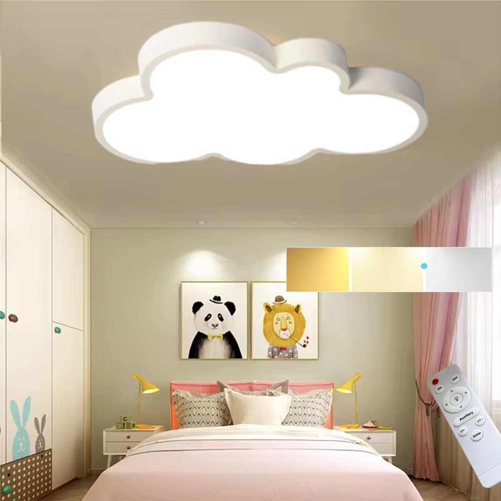 Cloud Ceiling Light - Close to Ceiling Light Fixtures with Remote Led Ceiling Lamp