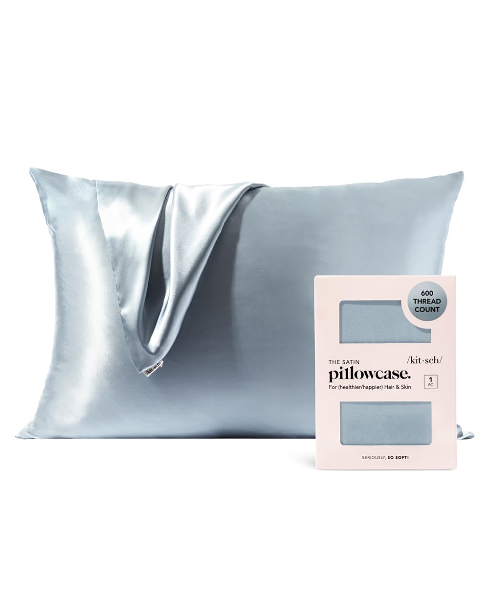 Satin Pillowcase with Zipper Standard Size 19"x26"