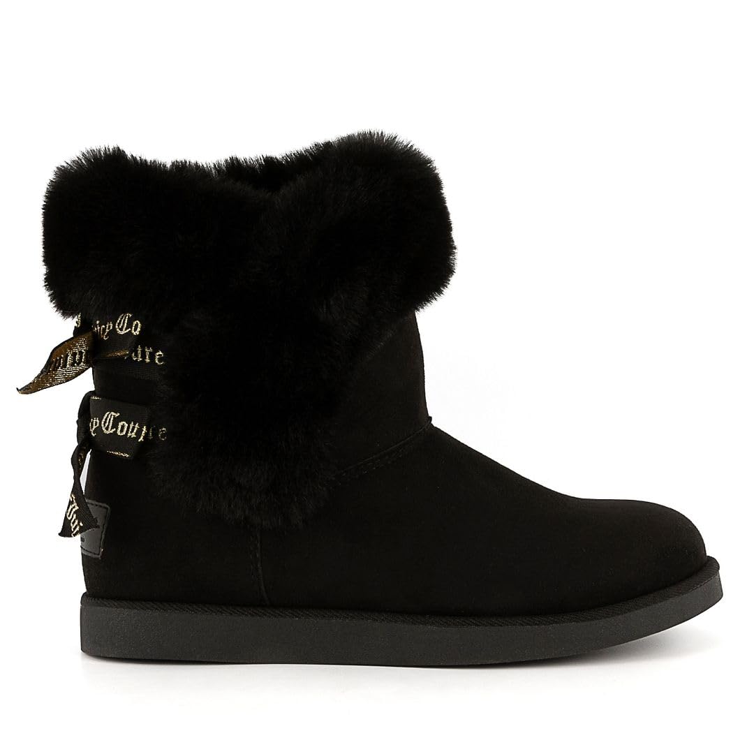 Juicy Couture Women's Slip-On Winter Snow Boots – Warm, Insulated Fashion Booties with Faux Fur Lining