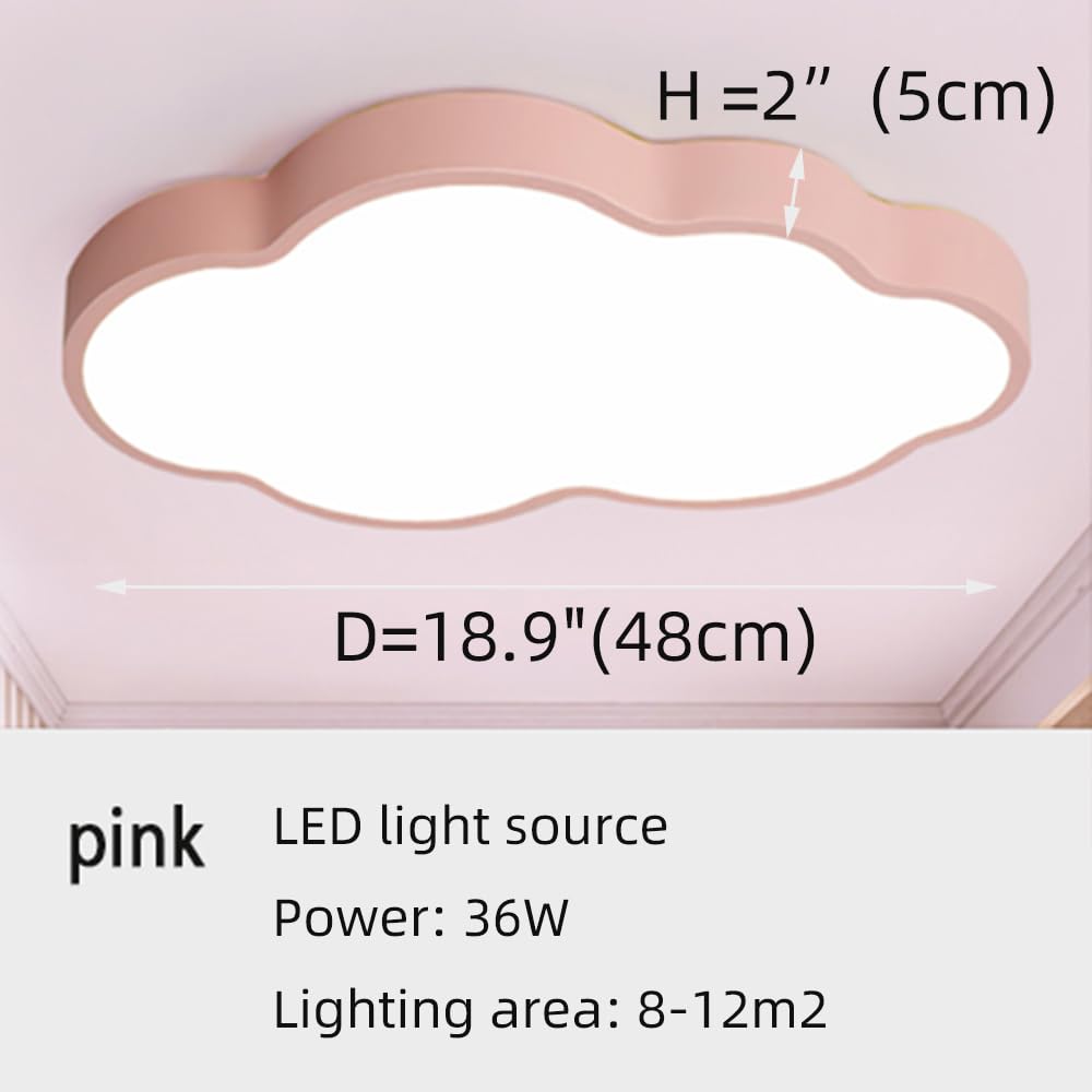 Cloud Ceiling Light - Close to Ceiling Light Fixtures with Remote Led Ceiling Lamp