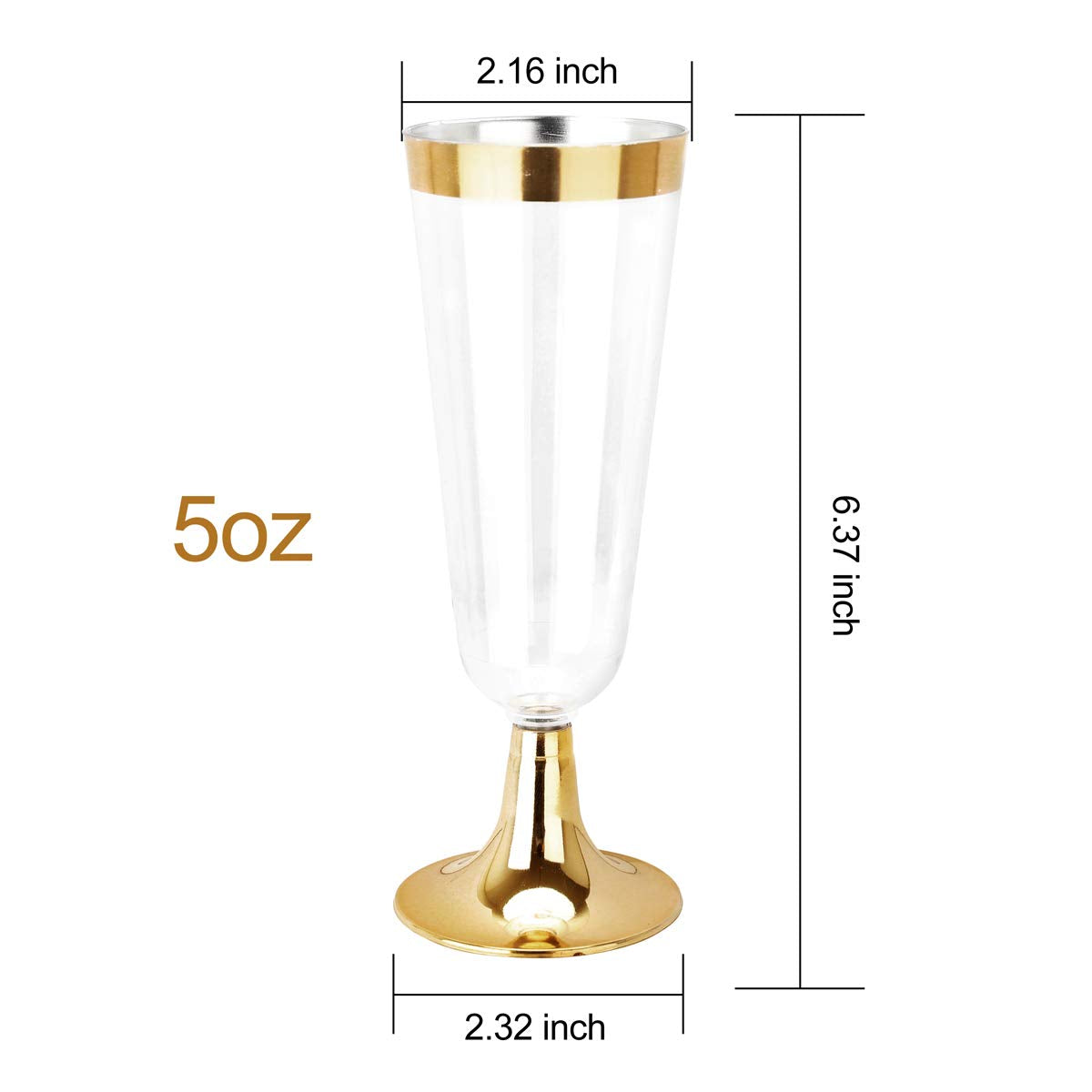 Plastic Champagne Flutes Disposable Glasses