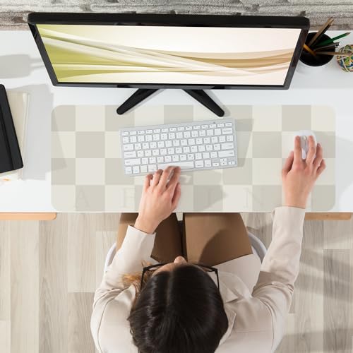 Large Non-Slip Desk Pad - Waterproof PU Leather Desk Protector, 31.5" x 12"