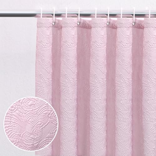 Modern Cute Shower Curtain -Fabric Shower Curtains Wave Pattern 72" X 72" Long