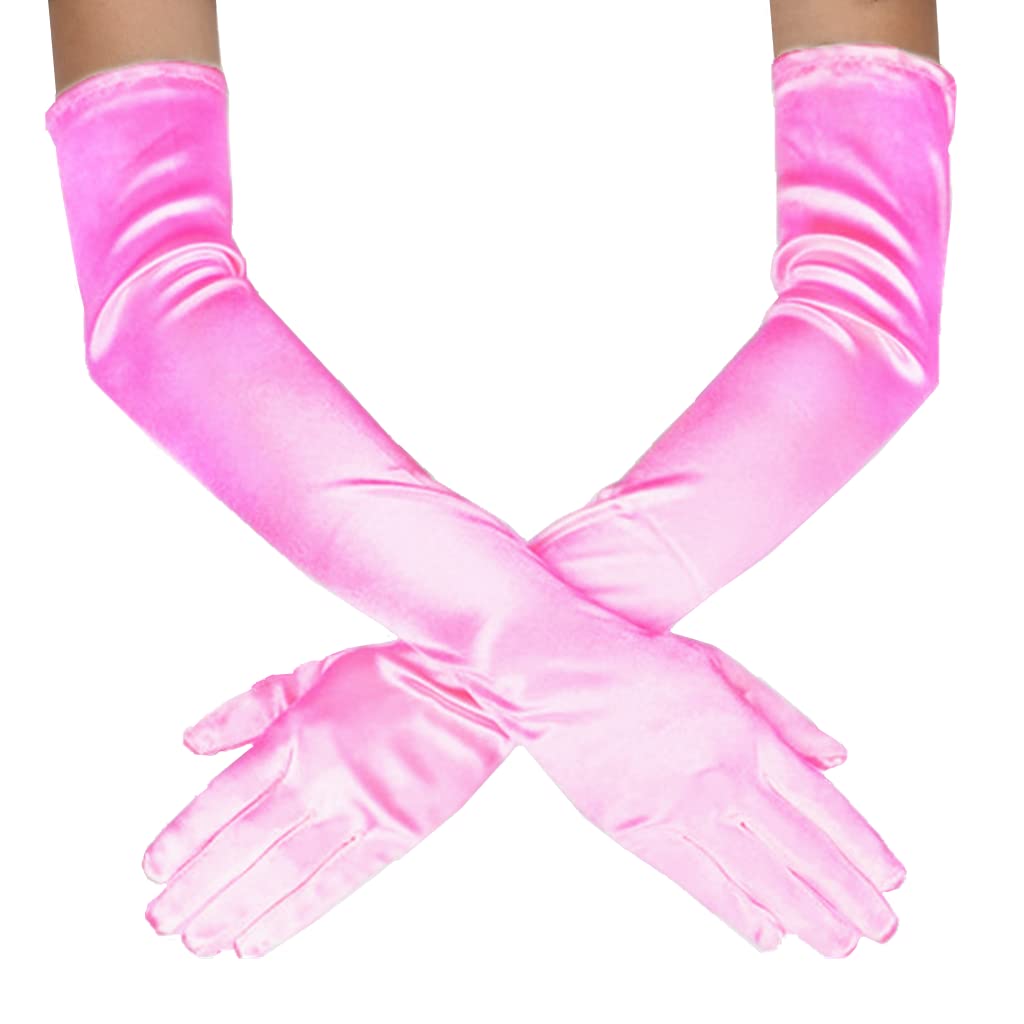 Women's Party Mittens - 21" Satin Finger Gloves