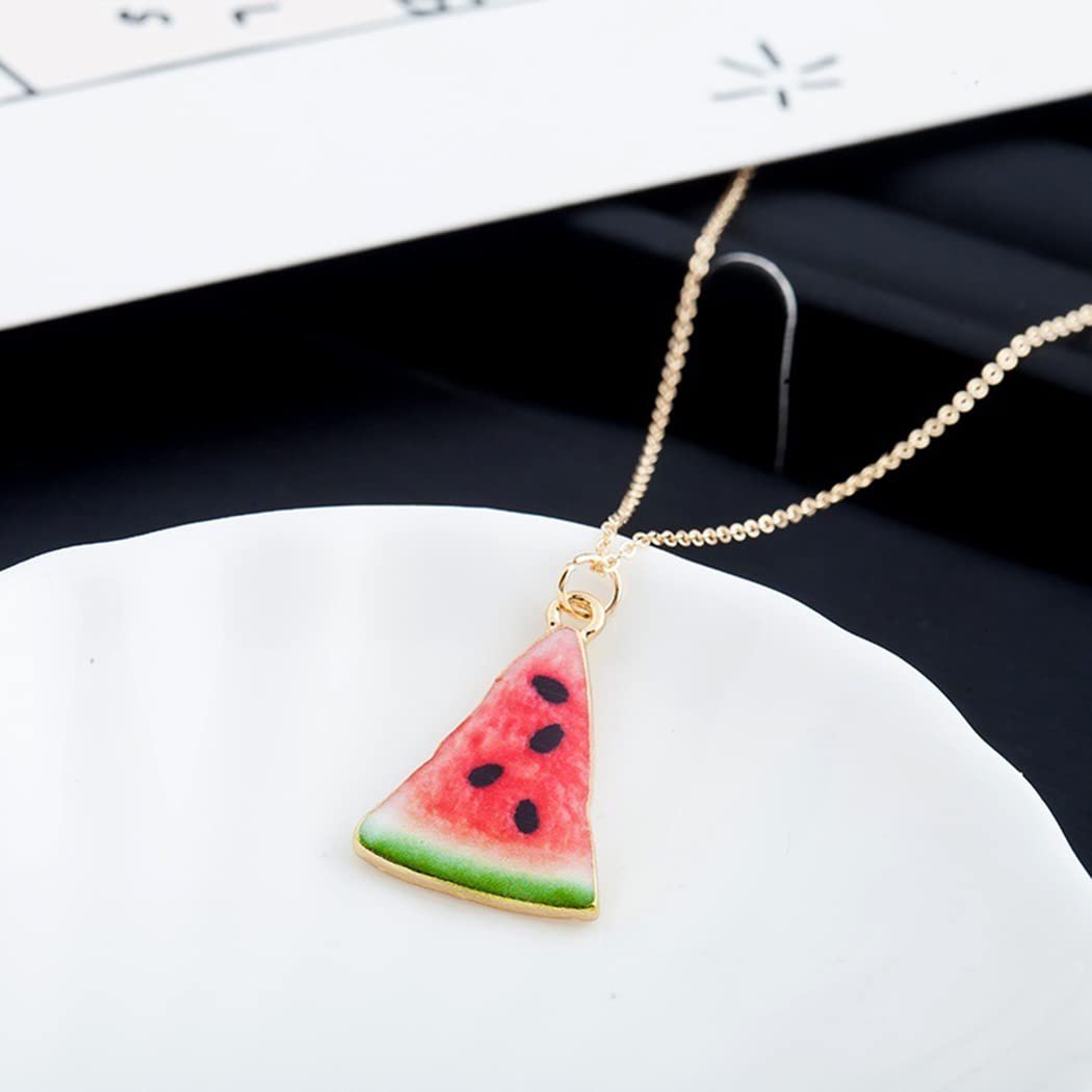 Fruit Jewelry Set - Necklace, Earrings, Ring, Bracelet; Cute Food Fruit Charm Jewelry for Woman