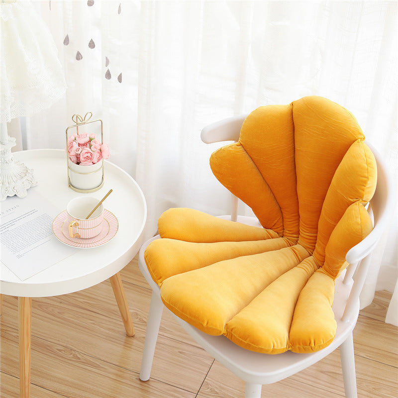 Luxurious Velvet Seal Shell Chair Cushion Unqiue Rose Seat Pillow Decor Girly Room Decorations