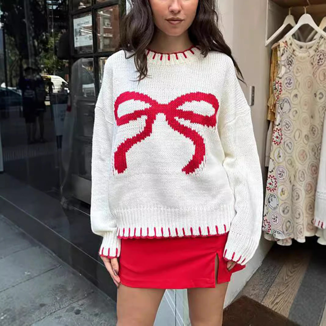 Women's Clothing Bow Sweater