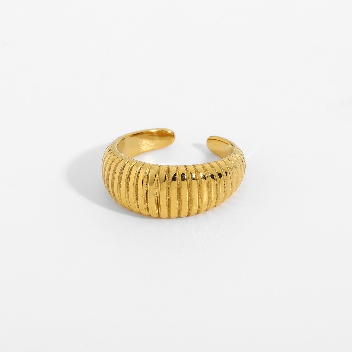 Gold Plated Stainless Steel Chunky Ring