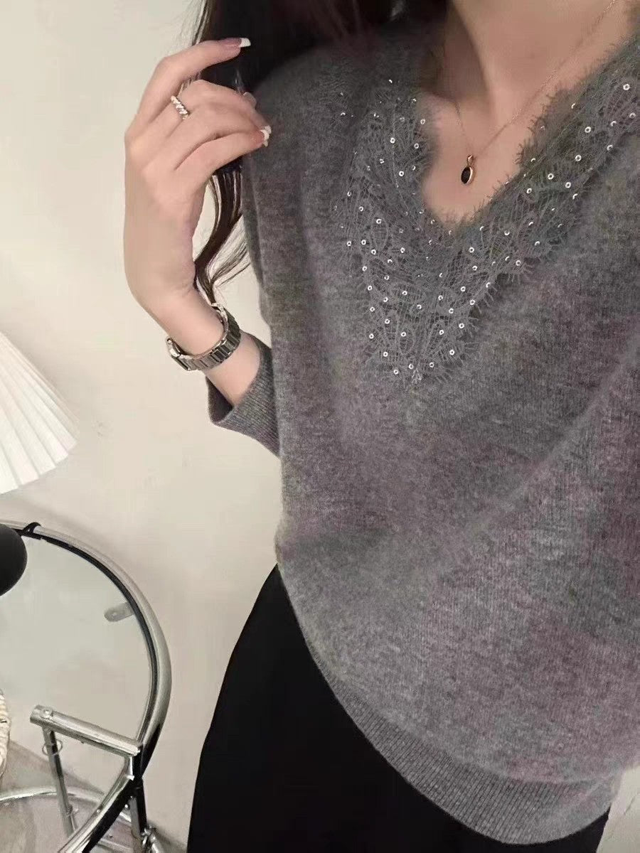 Elegant Wool Sweater Bottoming