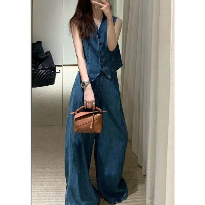 Vest High-grade Wide-leg Pants