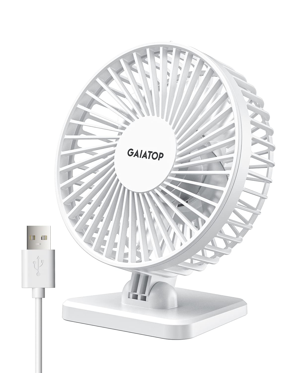 SmallPersonal Portable Quiet 3 Speeds, USB Desk Fan - Adjustment Mini Table Desktop