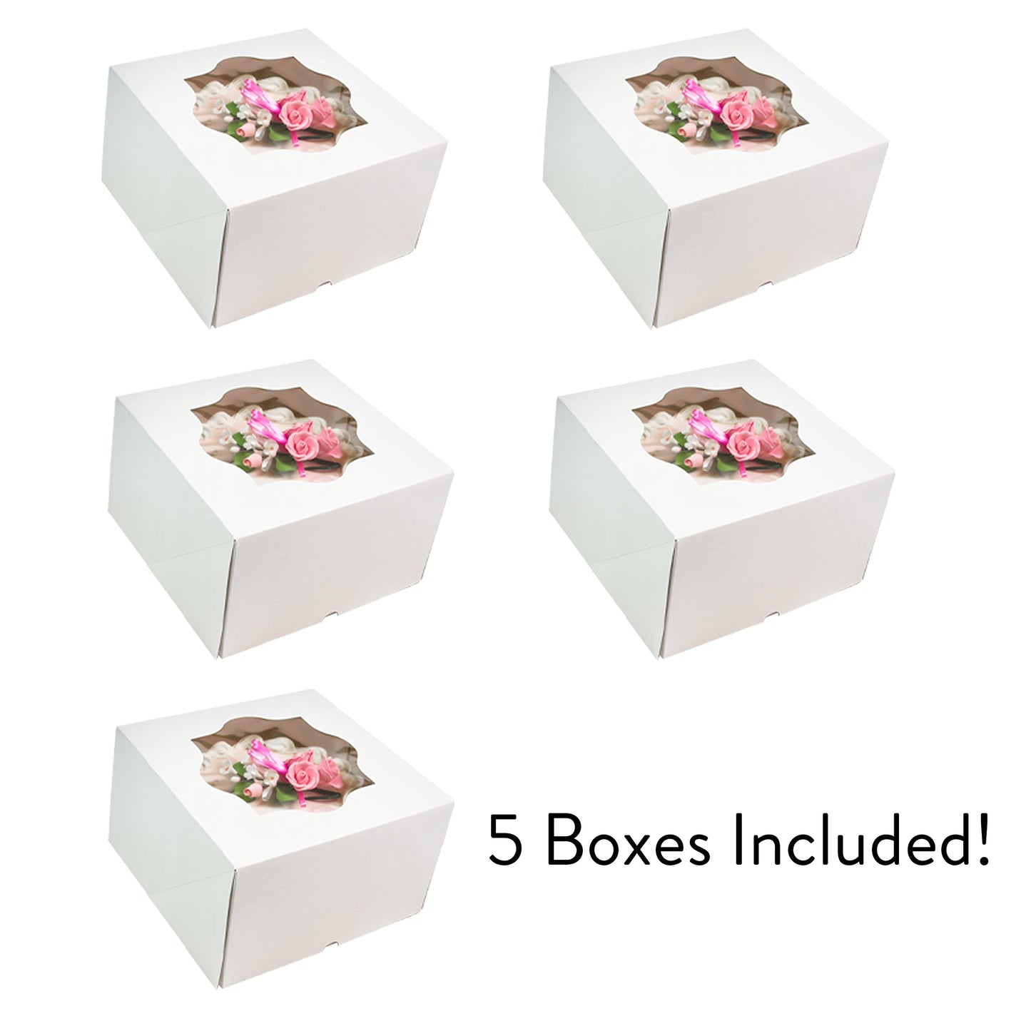 Extra Deep Square Cake Box with Window