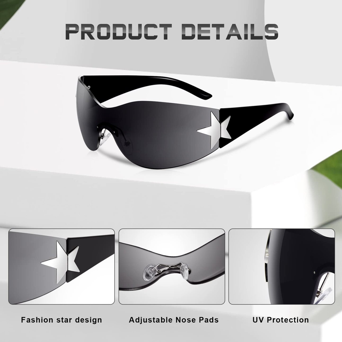 Y2k Sunglasses - Trendy Oversized Frameless Sun Glasses