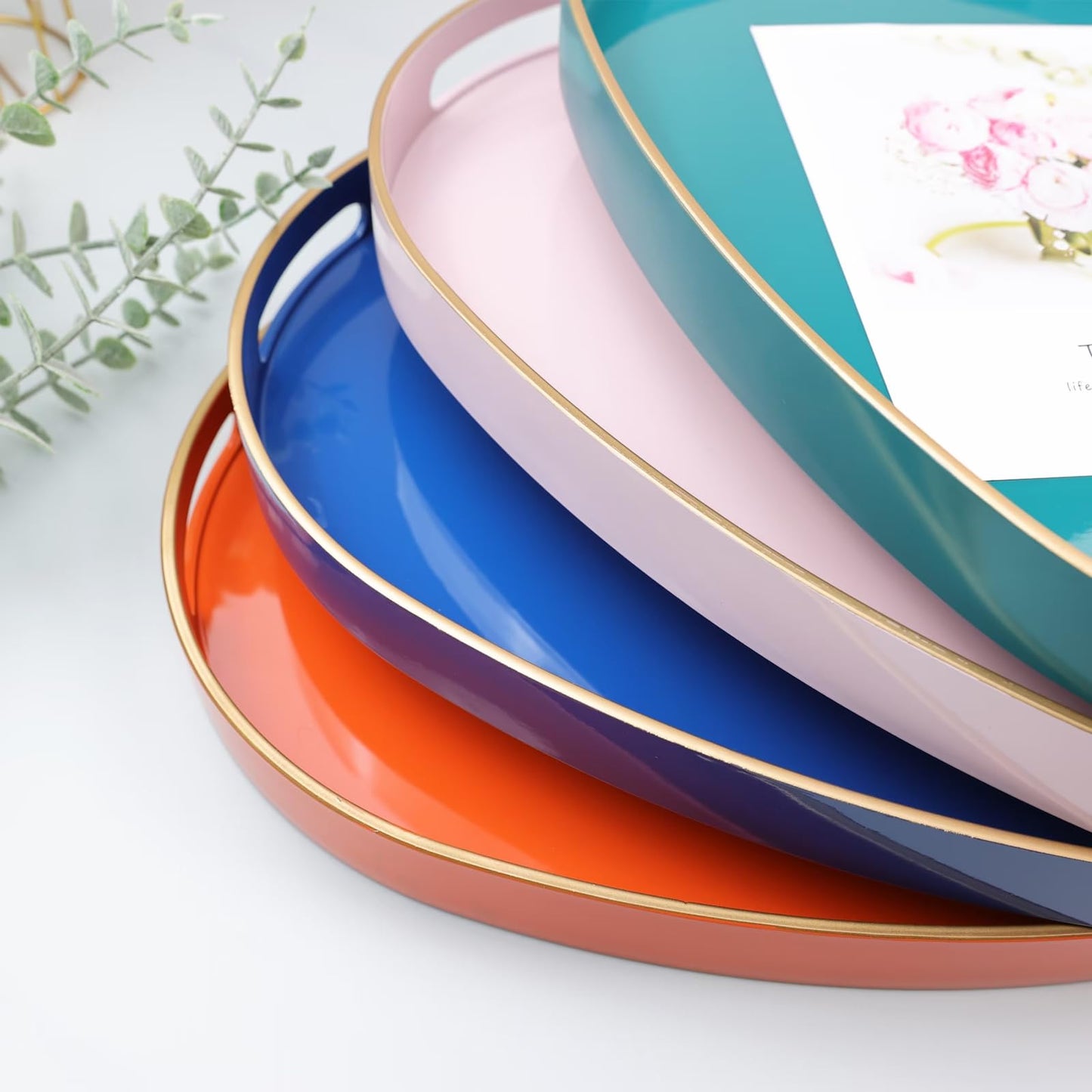 Versatile Decorative Tray with Handles