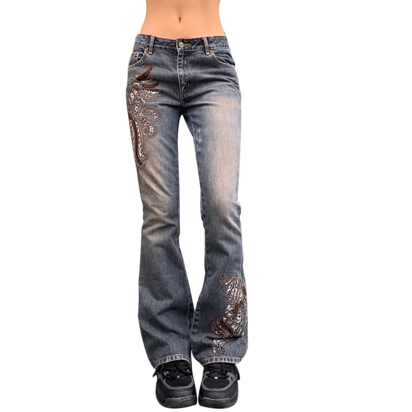 Women's Y2K High-Waisted Boyfriend Jeans – Streetwear Denim Pants