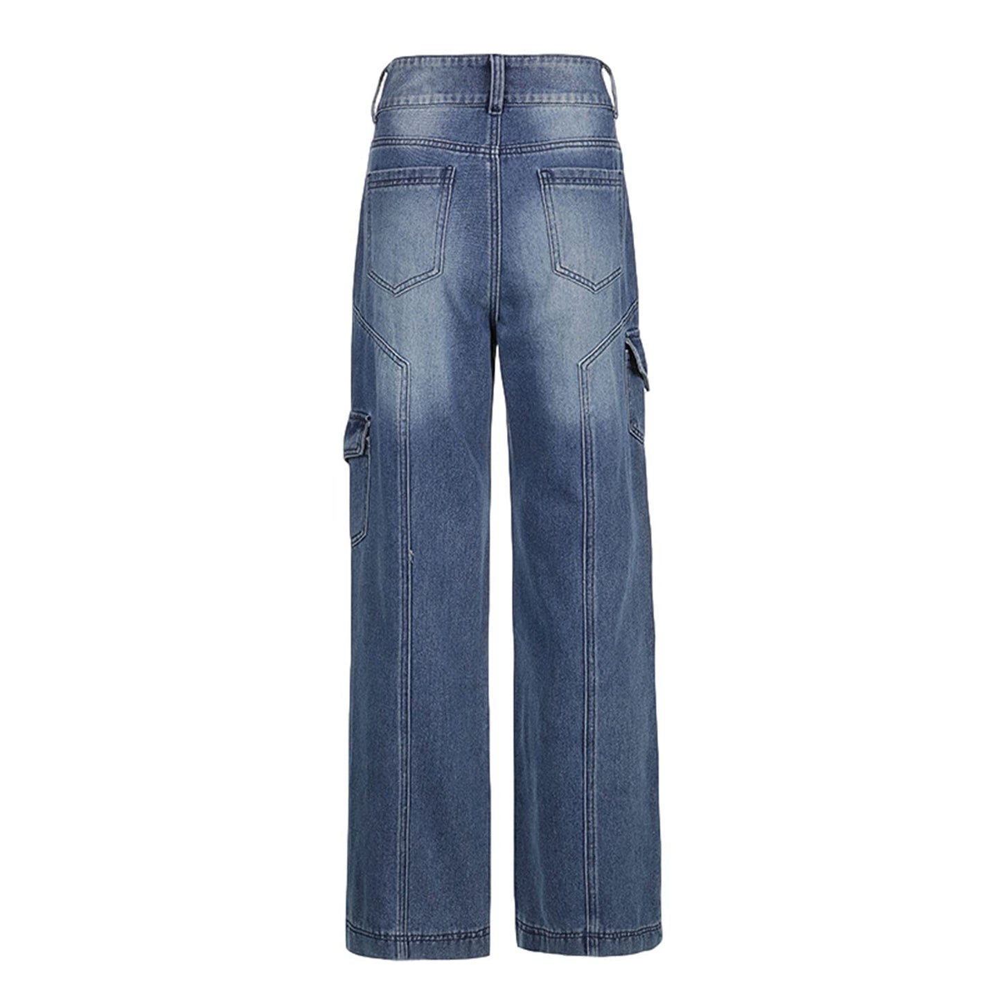 Women's Y2K High-Waisted Boyfriend Jeans – Streetwear Denim Pants