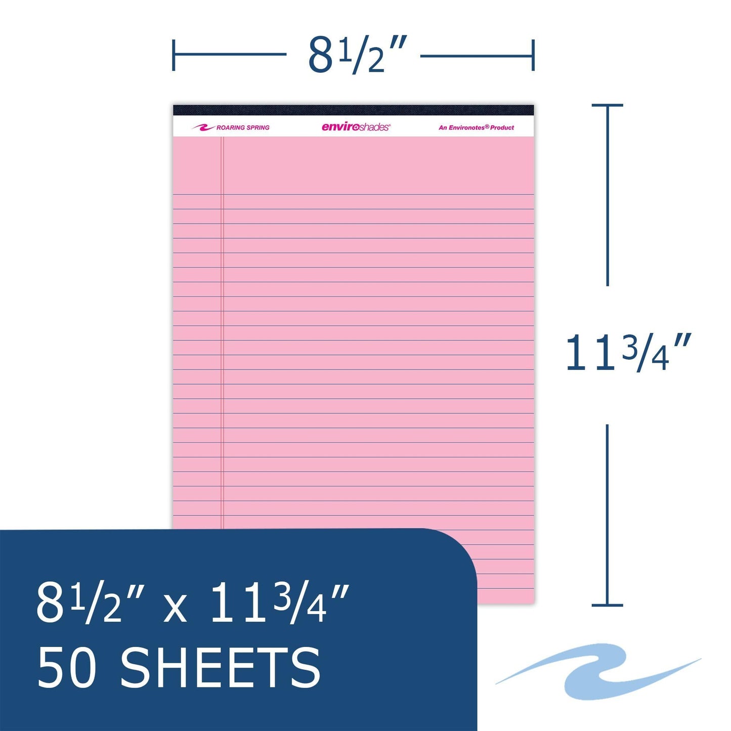 Recycled Legal Pads, 3 Pack, 8.5" x 11.75" 50 Sheets