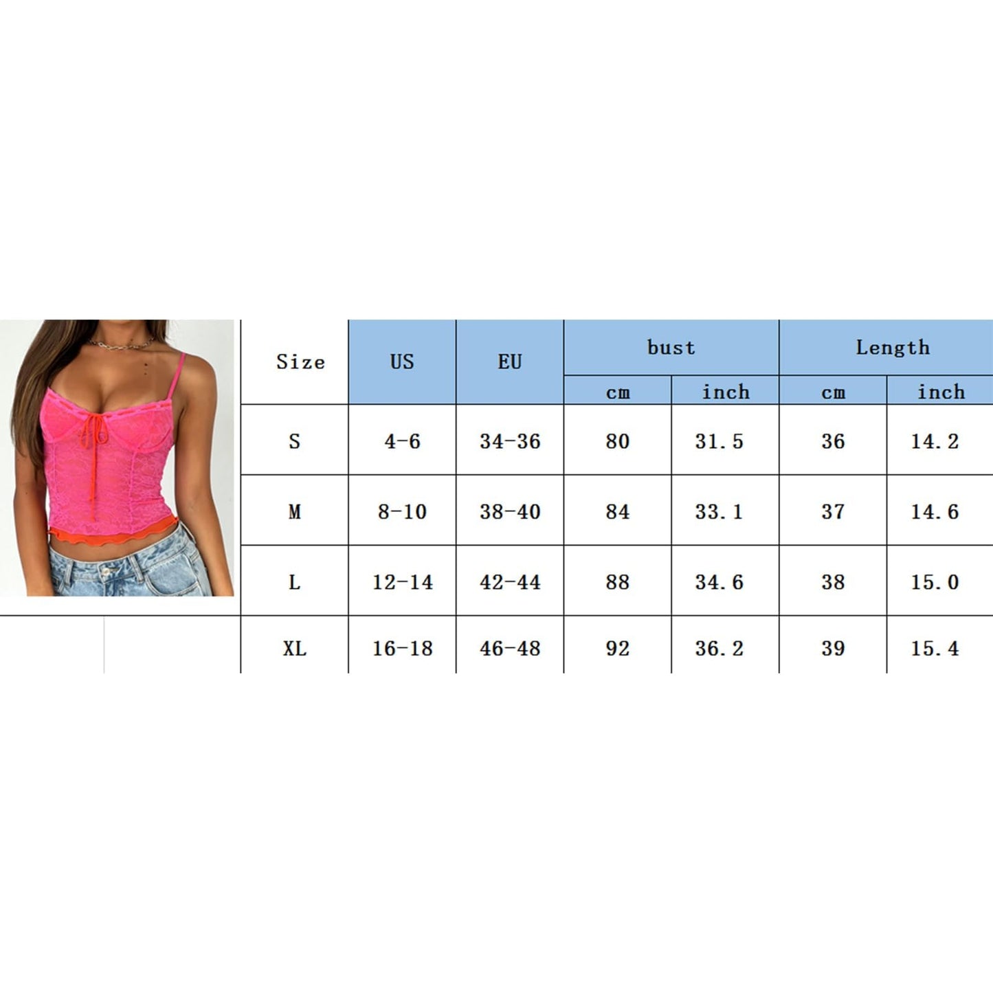 Women Y2K Camisole Spaghetti Strap Lace Trim Square Neck Tank Top