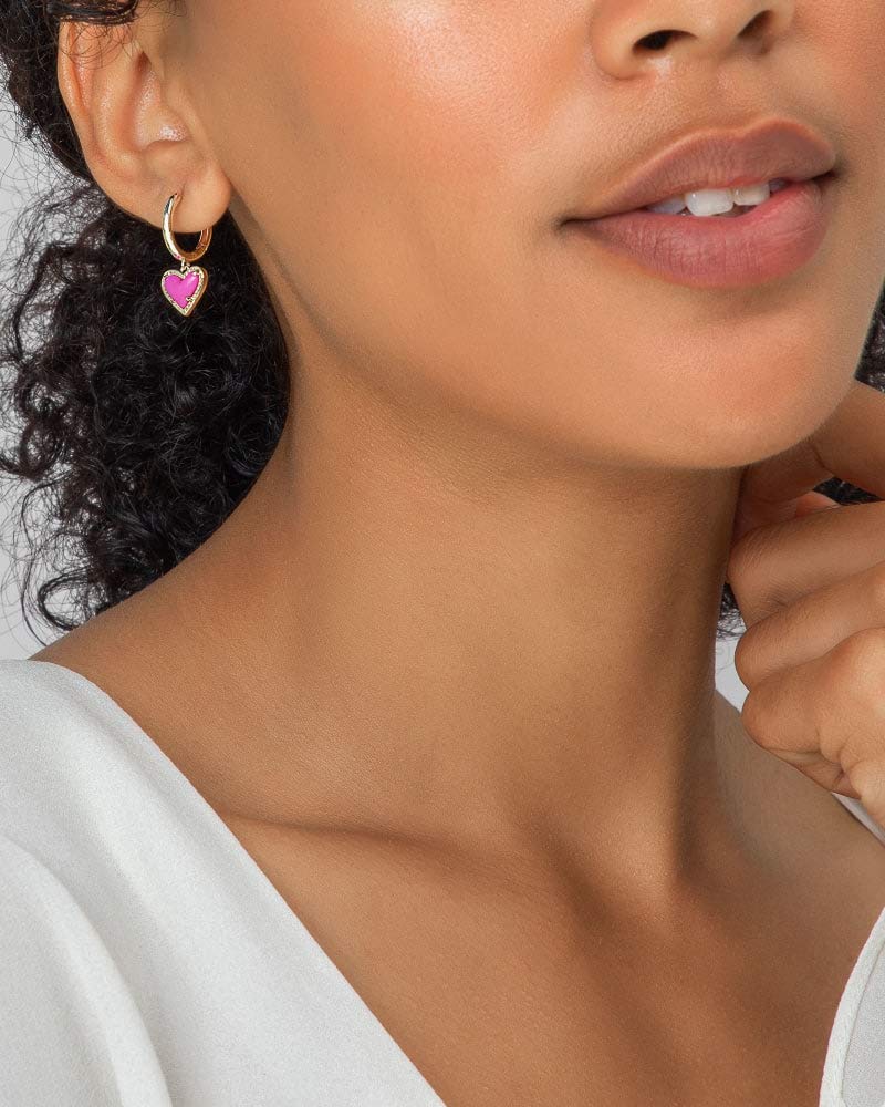 Kendra Scott Ari Heart Huggie Earrings for Women, Fashion Jewelry