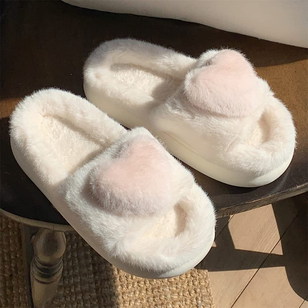 Coquette Aesthetic Slippers Cute Slippers Kawaii House Slippers Heart Fluffy