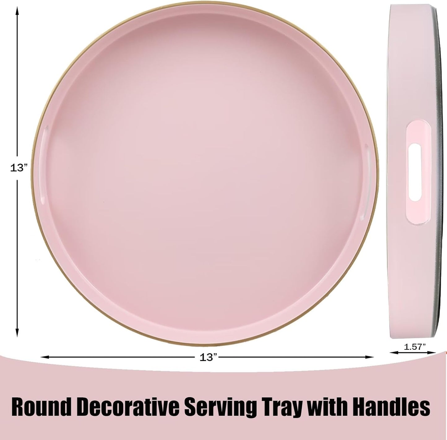 Versatile Decorative Tray with Handles