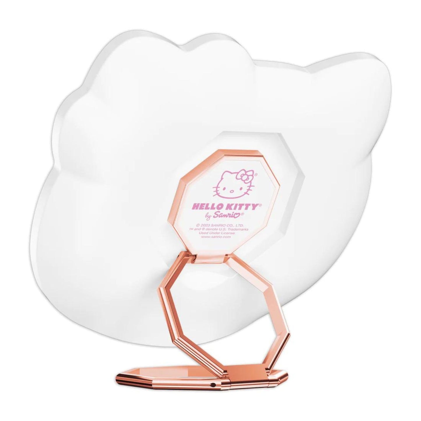 Vanity Hello Kitty 3X Magnifying Pocket Mirror with Stand, Adjustable Brightness Daylight LED Lighted Compact Makeup Mirror