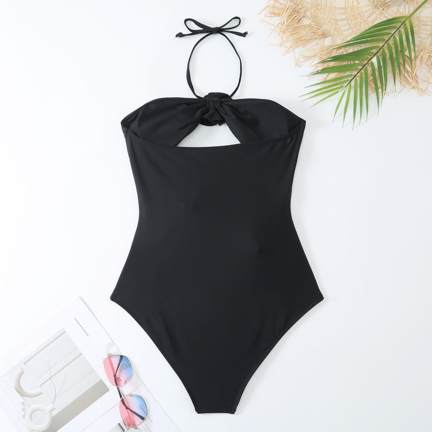 Women's Three-Piece Swimsuit Set with Tummy Control, Matching Wrap Skirt, and Mesh Cover-Up