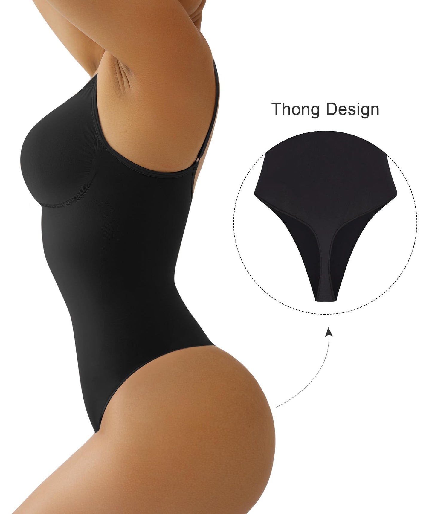 Women's Shapewear Bodysuit - Tummy Control Body Shaper Seamless Sculpting Snatched Waist Body Suit