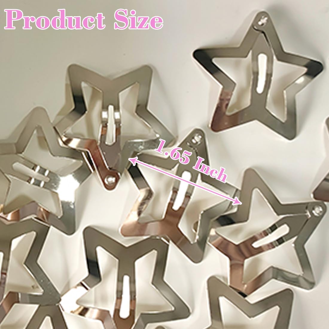 Y2K Style Star Hair Accessories - Non-Slip Metal Snap Clips