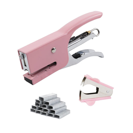 Mini Desktop Stapler - Small Hand-held Stapler Set, 15 Sheet Capacity, includes 750Pcs Staples and A Staple Remover