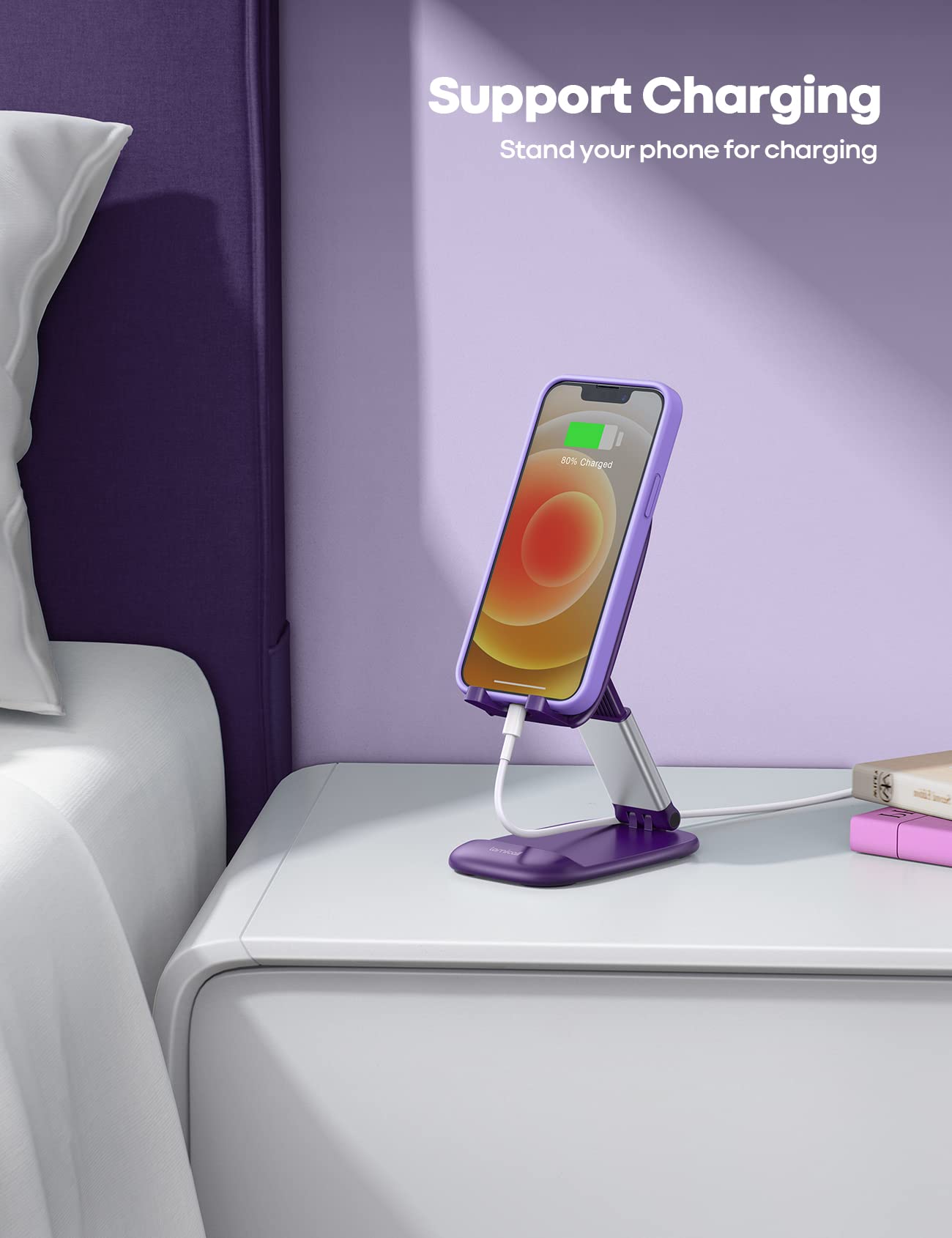 Phone Stand – Desktop Cell Phone Holder for Office Desk (4-8")