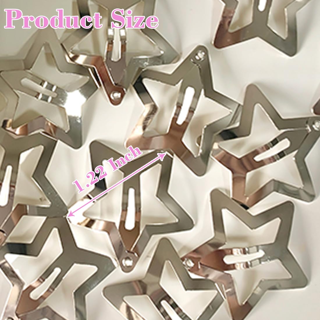 Y2K Style Star Hair Accessories - Non-Slip Metal Snap Clips