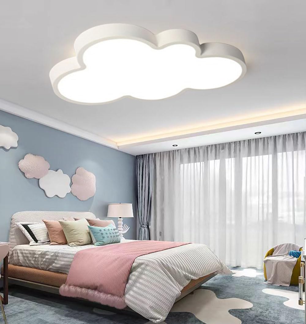 Cloud Ceiling Light - Close to Ceiling Light Fixtures with Remote Led Ceiling Lamp